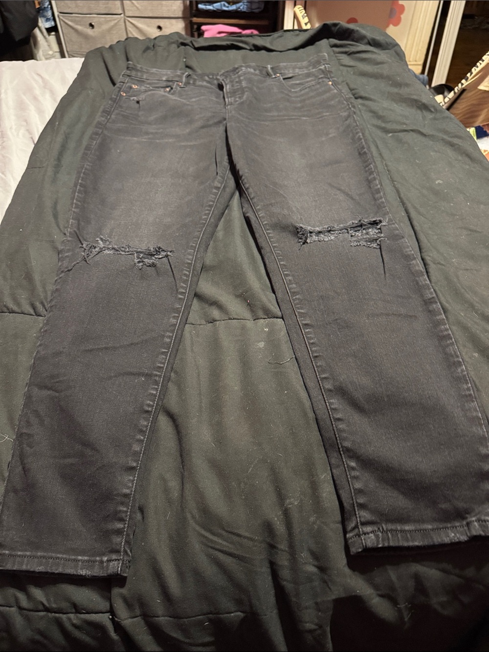 American eagle high rise jeggings distressed size 18R